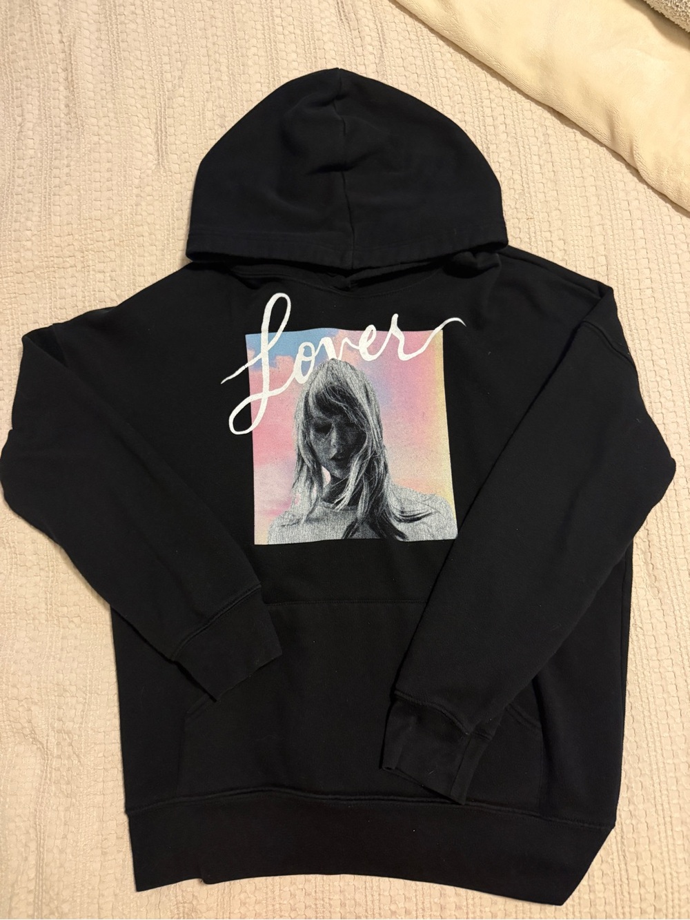 Taylor Swift Black "Lover" Album Graphic Hoodie